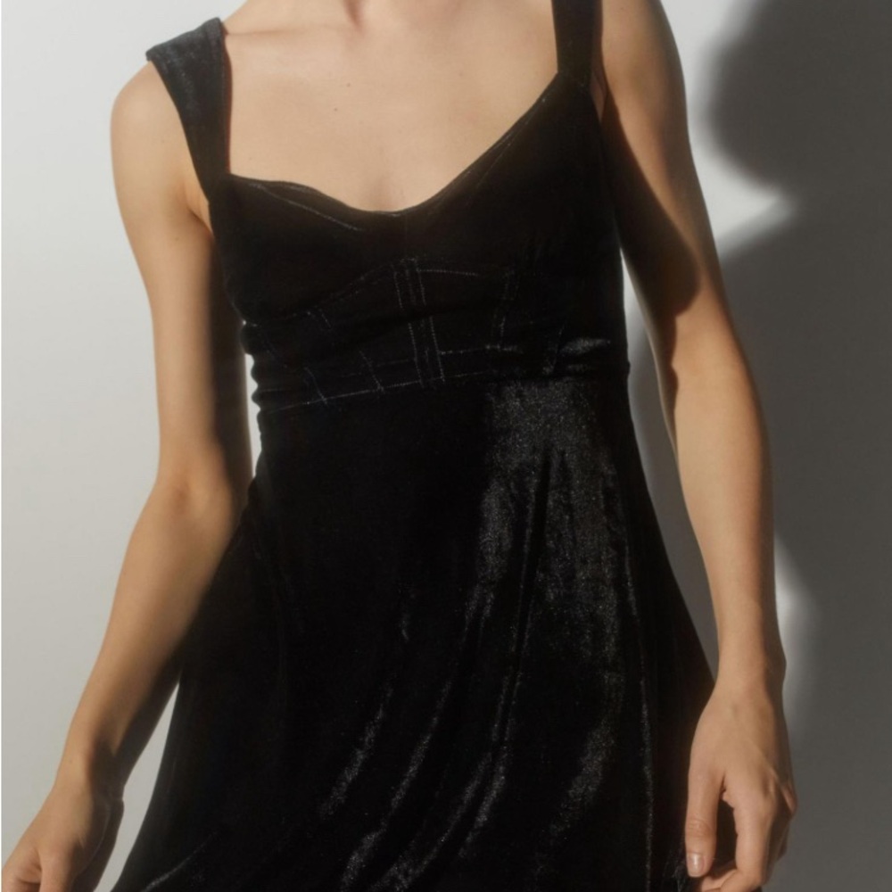 Urban Outfitters Genivieve Velvet Corset Mini Dress